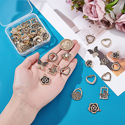 48Pcs 12 Styles Alloy Enamel Pendants&nbsp;FIND-ME0001-89
