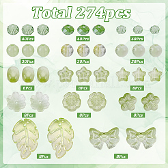 274Pcs 14 Styles Glass Beads&nbsp;GLAA-SC0003-27