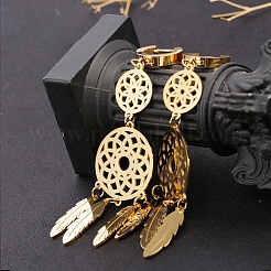 Woven Web 304 Stainless Steel Hoop Dangle Earrings&nbsp;FS-WG42220-01