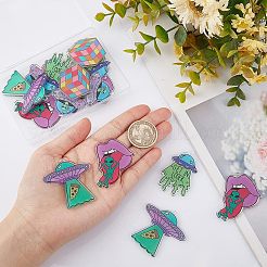 20Pcs 5 Style Alien Theme Colorful Acrylic Pendants&nbsp;FIND-CA0006-56