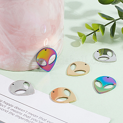 30Pcs 3 Colors 304 Stainless Steel Pendants&nbsp;STAS-DC0012-05