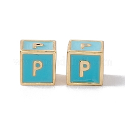 Rack Plating Brass Enamel Beads&nbsp;KK-B060-04G-06P