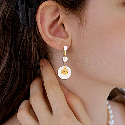 16Pcs 2 Styles Brass Clip-on Earring Findings&nbsp;KK-SC0006-64