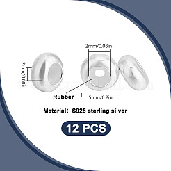 12Pcs 925 Sterling Silver Beads&nbsp;STER-DR0001-25A