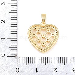 Brass Micro Pave Clear Cubic Zirconia Pendants&nbsp;CU-CBA9B49-01C-G