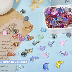 180Pcs 18 Style Electroplate Transparent Glass Bead&nbsp;EGLA-TA0001-15