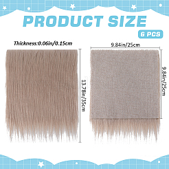 Faux Fur Squares Fabric&nbsp;BJEW-WH0515-11C