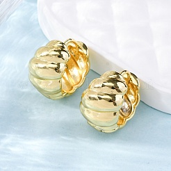 Rack Plating Brass Croissant Hoop Earrings for Women&nbsp;EJEW-G342-09G