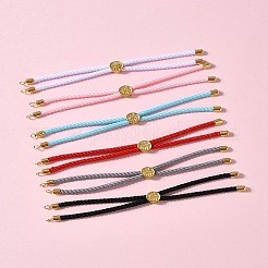 6Pcs 6 Colors Nylon Cords Bracelet Makings Fit for Connector Charms&nbsp;AJEW-FS0001-38