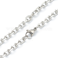 Non-Tarnish 304 Stainless Steel Cable Chain Necklaces&nbsp;LS-NJEW-I248-23P
