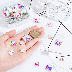 75Pcs 5 Styles Square Shape Sew on Rhinestone&nbsp;GLAA-GA0001-60B