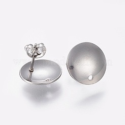 Non-Tarnish 304 Stainless Steel Stud Earring Findings&nbsp;STAS-K184-03-01P