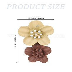 1 Pair Spray Painted Zinc Alloy Resin Dangle Stud Earrings&nbsp;EJEW-LP0007-043B