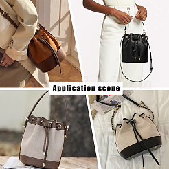 2 Sets 2 Colors PU Imitation Leather Bag Drawstring Cord & Cord Slider DIY Kits&nbsp;DIY-WR0002-08