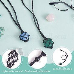 Adjustable Braided Nylon Cord Macrame Pouch Necklace Making&nbsp;AJEW-SW00015-01