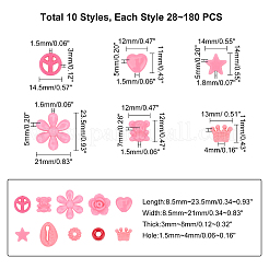 808Pcs 10 Style Opaque Acrylic Beads&nbsp;SACR-PH0006-08