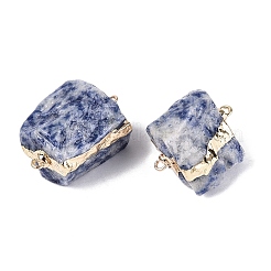 Raw Rough Natural Blue Spot Jasper Nuggets Connector Charms&nbsp;G-Q606-08E