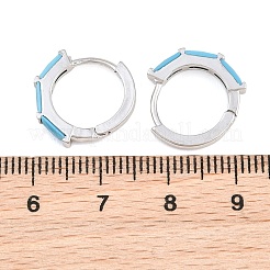 Brass Micro Pave Cubic Zirconia Hoop Earrings&nbsp;KK-CBA8324-12G-01