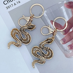 Full Rhinestone Snake Pendant Keychain&nbsp;SNAK-PW0001-29C