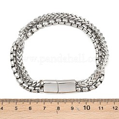 201 Stainless Steel Multi-strand Bracelets&nbsp;LS-BJEW-H633-02P
