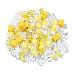 250Pcs 15 Style Yellow Acrylic Beads Set&nbsp;OACR-CJ0001-70
