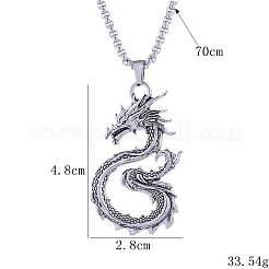 New Year's Day Alloy Dragon Pendant Necklaces&nbsp;WG0F531-02