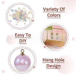 64Pcs 8 Style ABS Plastic Imitation Pearl Charms&nbsp;PACR-CD0001-03