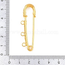 Iron Rhinestone Safety Pins Brooch Findings&nbsp;IFIN-A021-01A-G