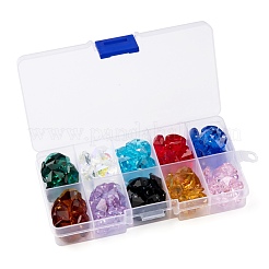 100Pcs 10 Colors Electroplate Glass Links Connectors&nbsp;EGLA-LS0001-07