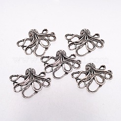 Tibetan Style Alloy Octopus Cabochons&nbsp;TIBEP-A15656-AS-NR