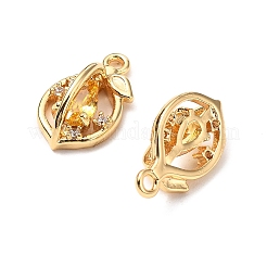Brass Micro Pave Cubic Zirconia Pendants&nbsp;KK-A259-23G