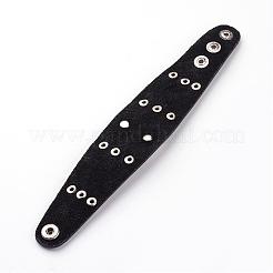 Punk Rock Style Cowhide Leather Rivet Bracelets&nbsp;BJEW-D438-08