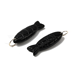 Natural Obsidian Carved Pendants&nbsp;G-G314-01G-07