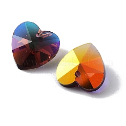 Electroplate Glass Charms&nbsp;GGLA-Z002-02Q