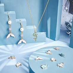 Marine Theme Alloy Enamel Pendants&nbsp;PALLOY-SC0002-78
