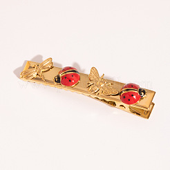 Ladybug 304 Stainless Steel Enamel Alligator Hair Clips & Stud Earring Sets for Women&nbsp;ZG3114-1