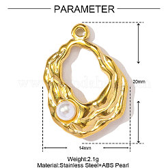 304 Stainless Steel Pendants&nbsp;STAS-OY001-90G