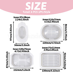 4Pcs 4 Style DIY Soap Box Silicone Molds&nbsp;DIY-CW0001-27