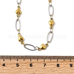 304 Stainless Steel Heart Link Chain Necklaces for Women&nbsp;NJEW-A046-02B-GP