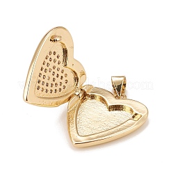 Brass Micro Pave Cubic Zirconia Locket Pendants&nbsp;KK-A161-47G