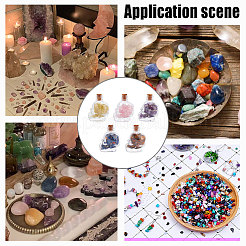10Pcs Mixed Gemstones Chips in Skull Glass Bottle Display Decorations&nbsp;DJEW-AR0001-08