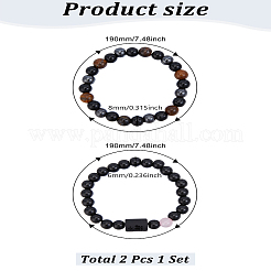 Natural Mixed Gemstone Stretch Bracelets&nbsp;BJEW-LP0001-25B