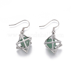 Natural Mixed Gemstone Dangle Earrings&nbsp;EJEW-K080-A