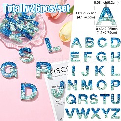 26Pcs 26 Styles Transparent Epoxy Resin Pendants&nbsp;CRES-YW0002-28K
