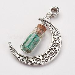 11Pcs 11 Styles Alloy Moon European Dangle Charms&nbsp;PALLOY-JF00277