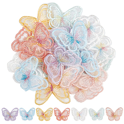 28Pcs 7 Colors Computerized Embroidery Cloth Iron on/Sew on Patches&nbsp;FABR-CY0001-01