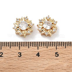 Brass Pave Cubic Zirconia Multi-Strands Links&nbsp;KK-B172-19G-01