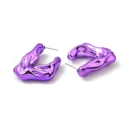 Twist Rectangle Acrylic Stud Earrings&nbsp;EJEW-P251-05