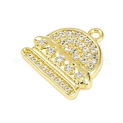 Brass Micro Pave Clear Cubic Zirconia Pendants&nbsp;LS-KK-L238-16G