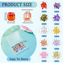 150Pcs 10 Colors Cubic Zirconia Bead&nbsp;ZIRC-TA0001-25